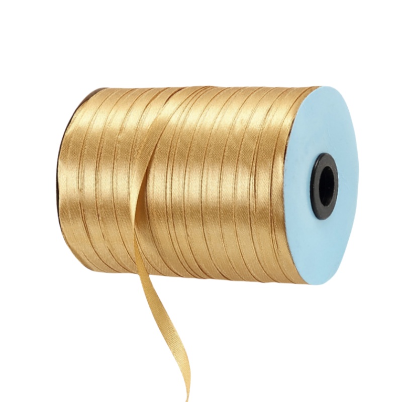 Single Faced Satin Ribbon Roll 6mmx530M Gold