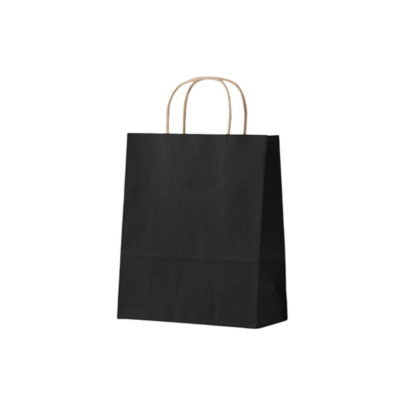 Medium Paper Bags Twisted Handles 260x320mm Black - 50/Pack