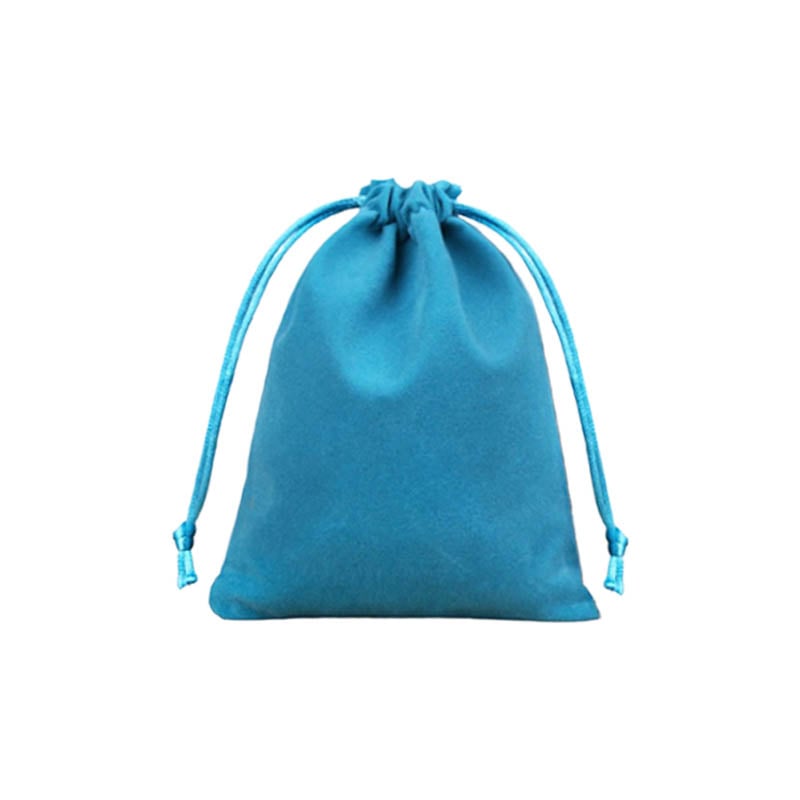 Velvet Drawstring Bags 170x230mm Lake Blue - 50/Pack