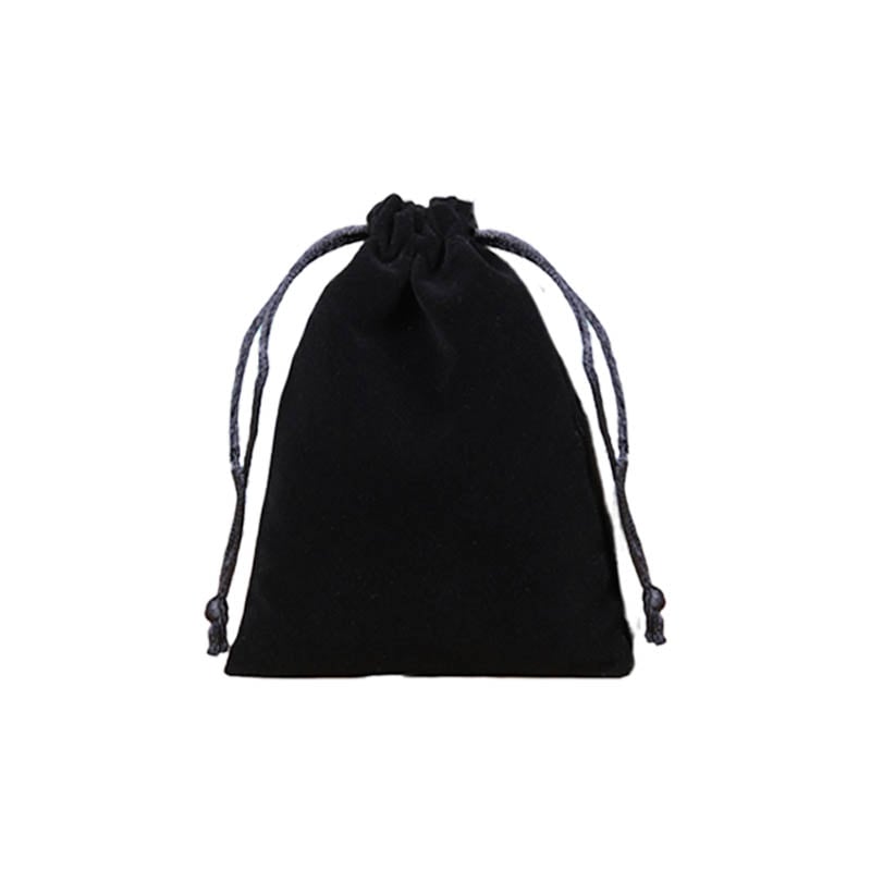 Velvet Drawstring Bags 170x230mm Black - 50/Pack