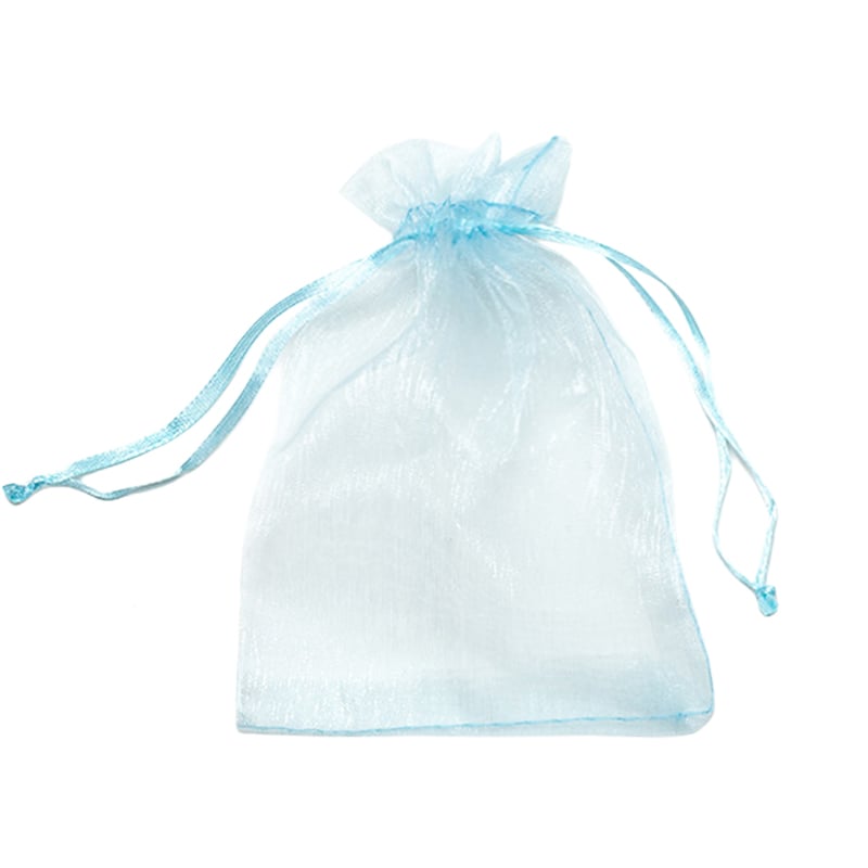 Sky Blue Organza Bags - 100/Pack