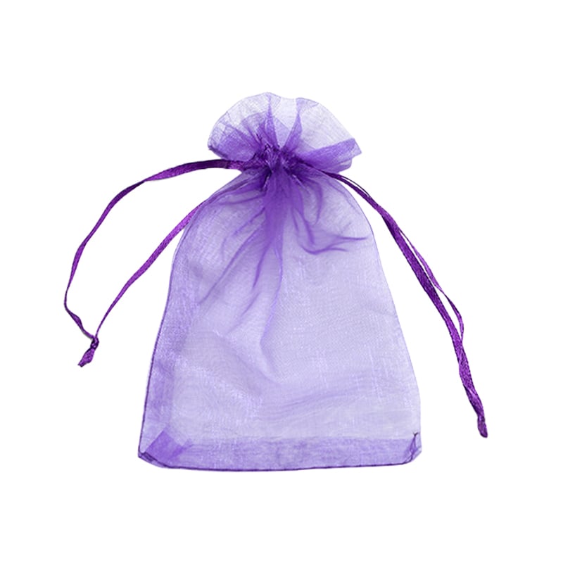 Dark Purple Organza Bags - 100/Pack