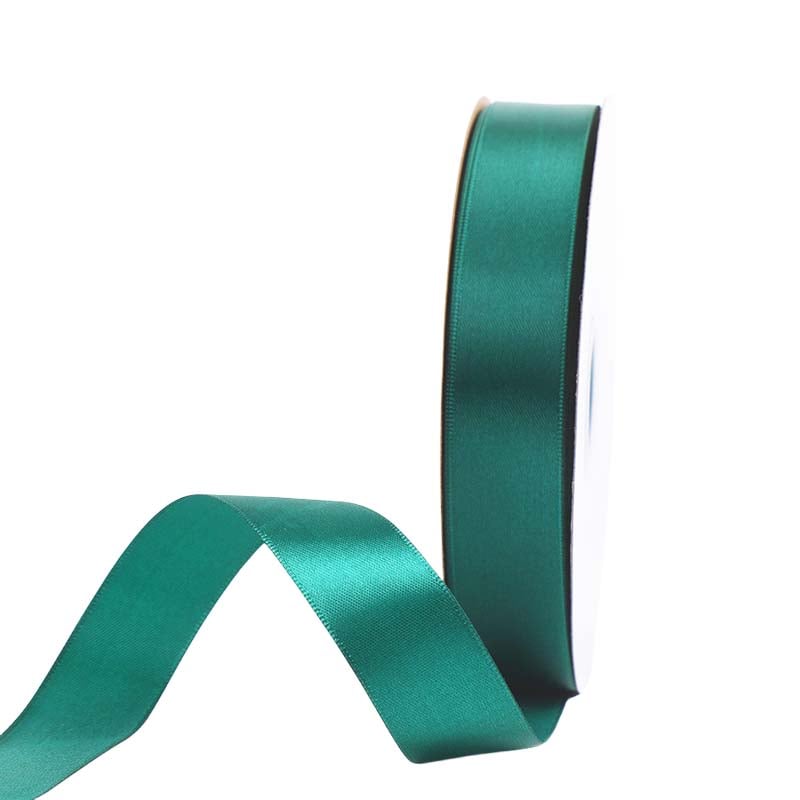 Double Faced Satin Ribbon Roll 20mmx91M Green - dimensions