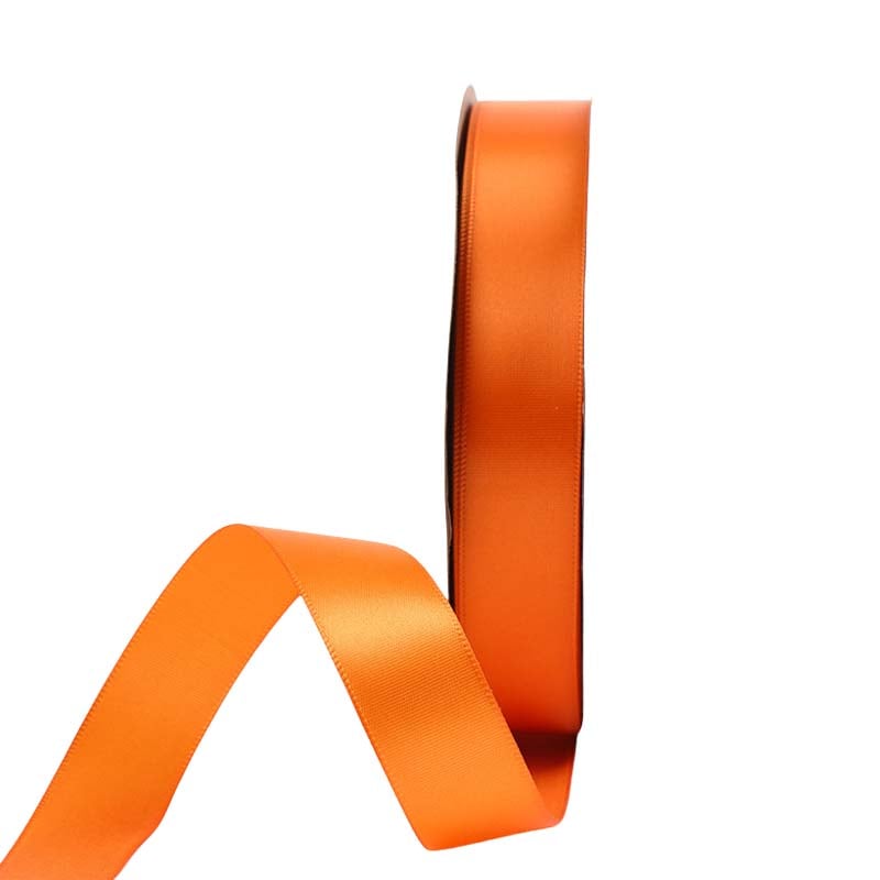 Double Faced Satin Ribbon Roll 20mmx91M Orange - dimensions