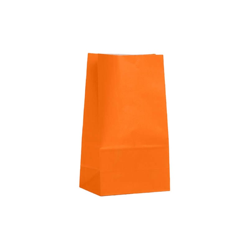 Medium Paper Gift Bags No Handles 130x240mm Orange - 100/Pack - dimensions