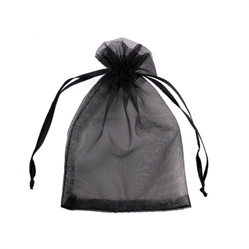 Black Organza Bags - 100/Pack - dimensions