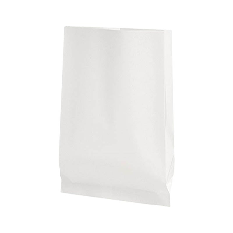 Greaseproof Paper Bags Flat Bottom 150x300mm White - 600/Pack