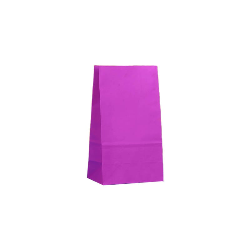 Small Paper Gift Bags No Handles 90x180mm Purple - 100/Pack - dimensions