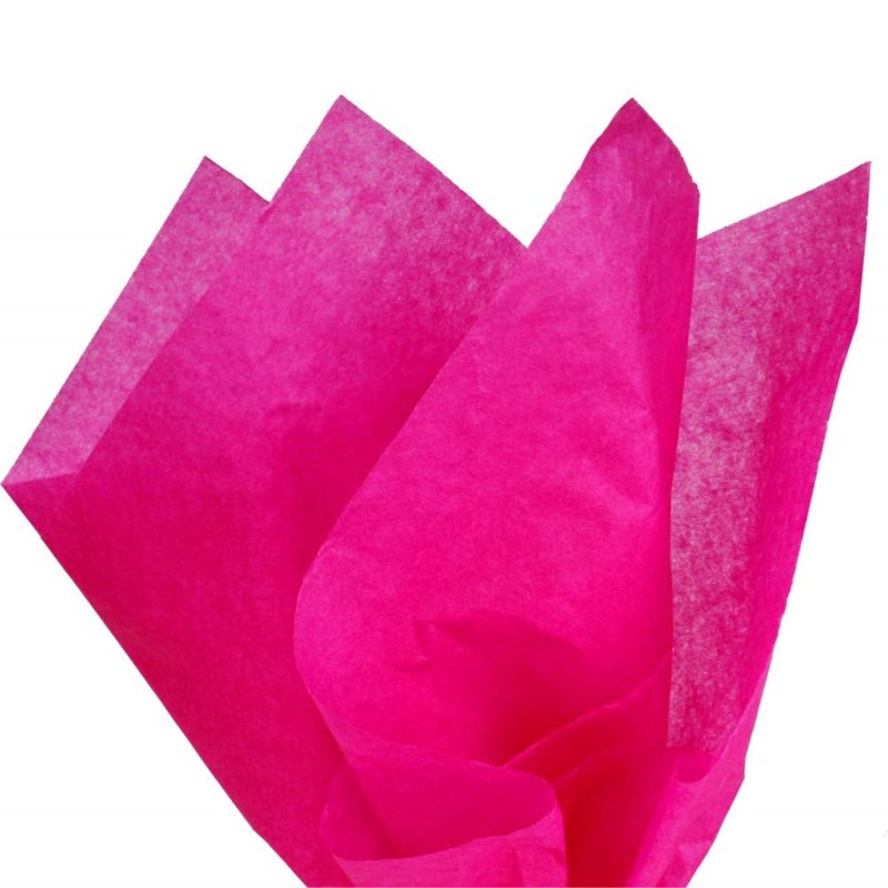 Tissue Paper 750x500mm Hot Pink - 480 Sheets - dimensions