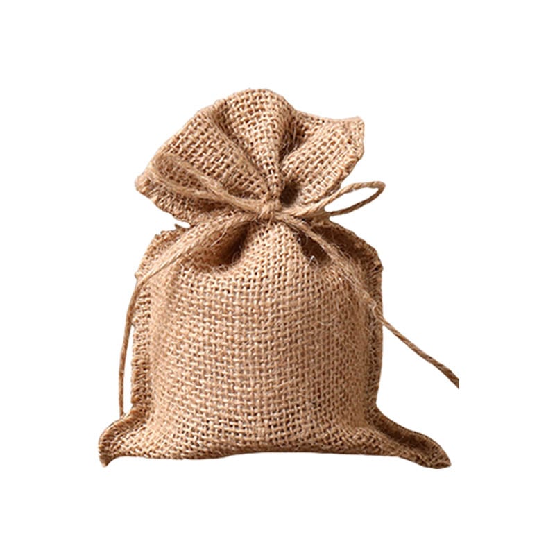 Hessian Drawstring Gift Bags 190x300mm - 10/Pack