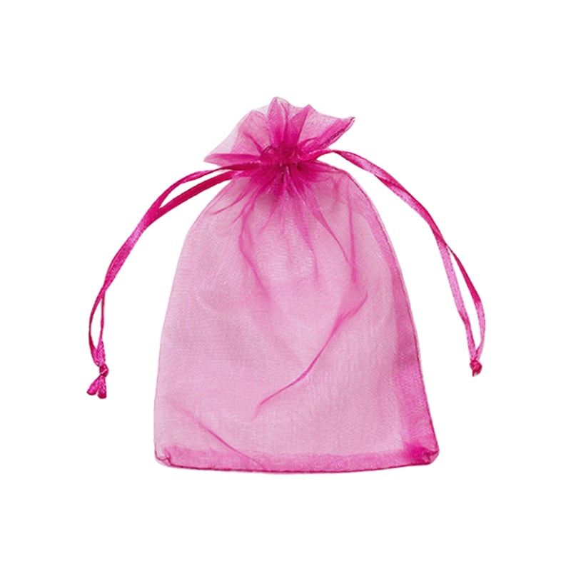 Rose Organza Bags - 100/Pack - dimensions