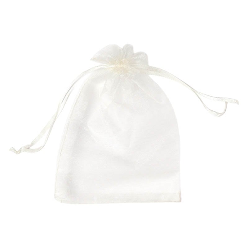 Off White Organza Bags - 100/Pack