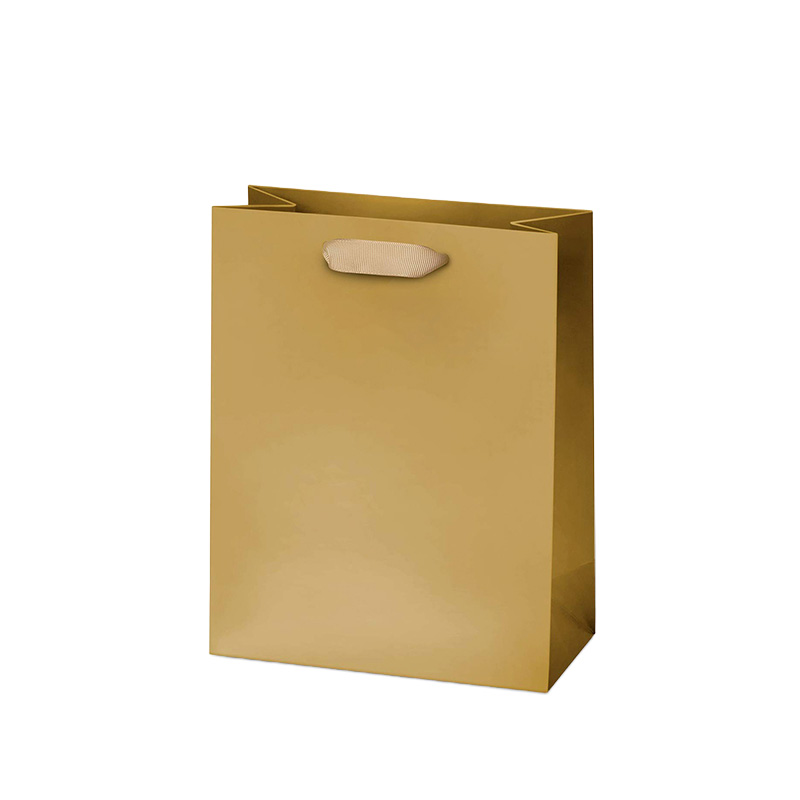 Matt Laminated Paper Bags 280x150x350mm Gold - 50/Pack