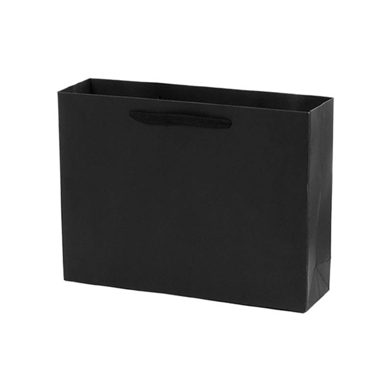 Matt Laminated Paper Bags 460x150x350mm Black - 50/Pack - dimensions