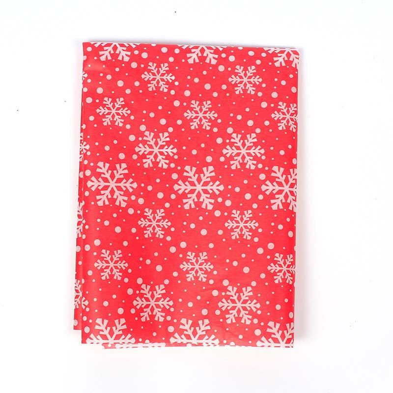 Christmas Tissue Paper 500x700mm Snowflake Pattern - 50 Sheets - dimensions