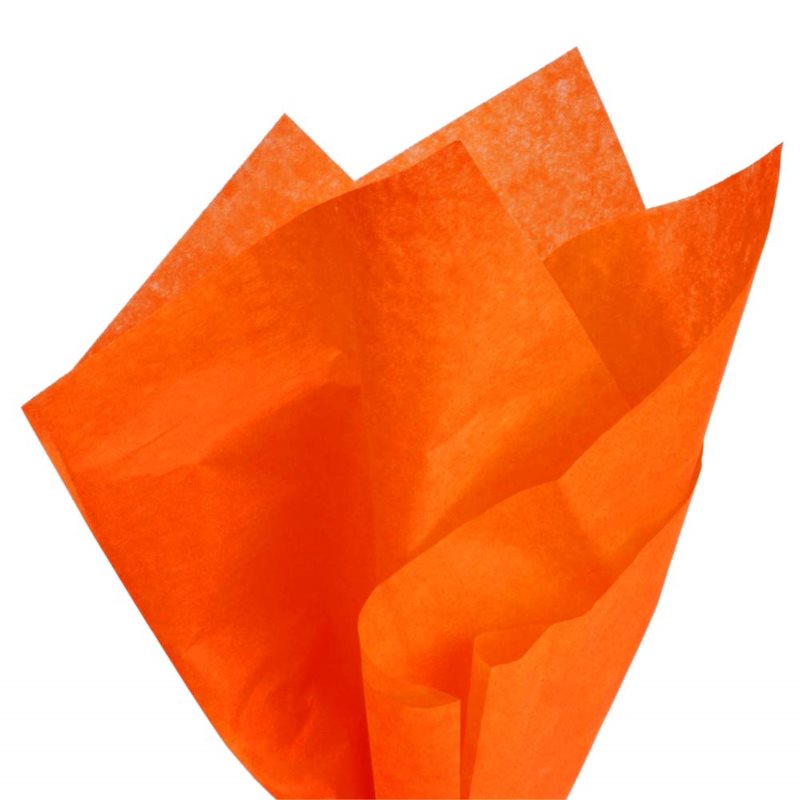 Tissue Paper 750x500mm Orange - 480 Sheets - dimensions