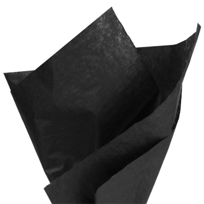 Tissue Paper 750x500mm Black - 480 Sheets - dimensions