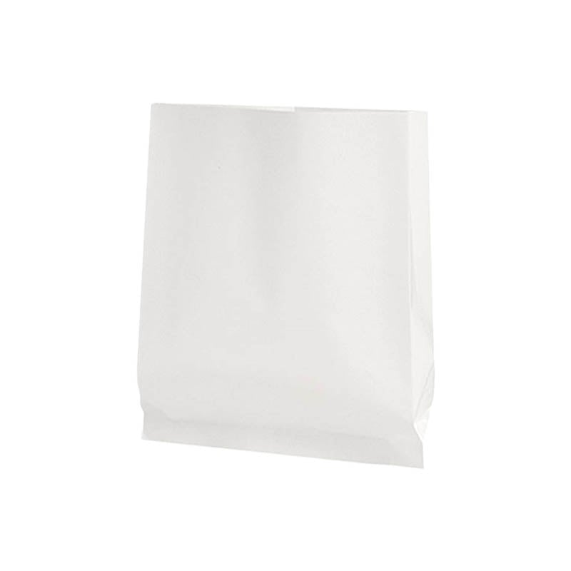 Greaseproof Paper Bags Flat Bottom 160x180mm White - 600/Pack - dimensions