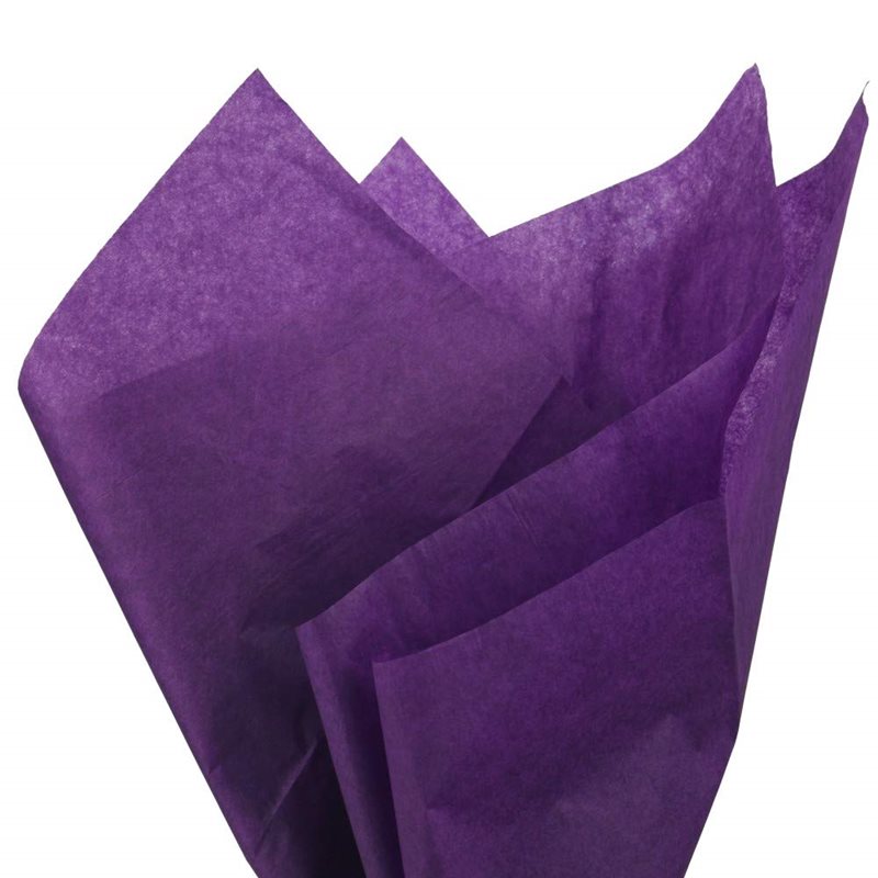 Tissue Paper 750x500mm Purple - 480 Sheets - dimensions