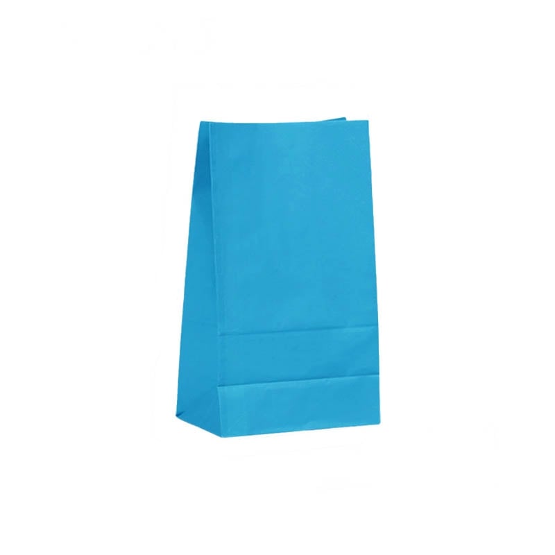 Medium Paper Gift Bags No Handles 130x240mm Blue - 100/Pack