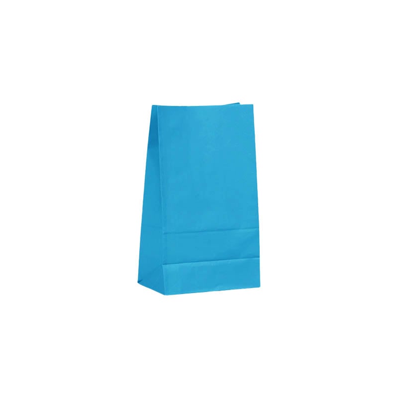 Small Paper Gift Bags No Handles 90x180mm Blue - 100/Pack - dimensions