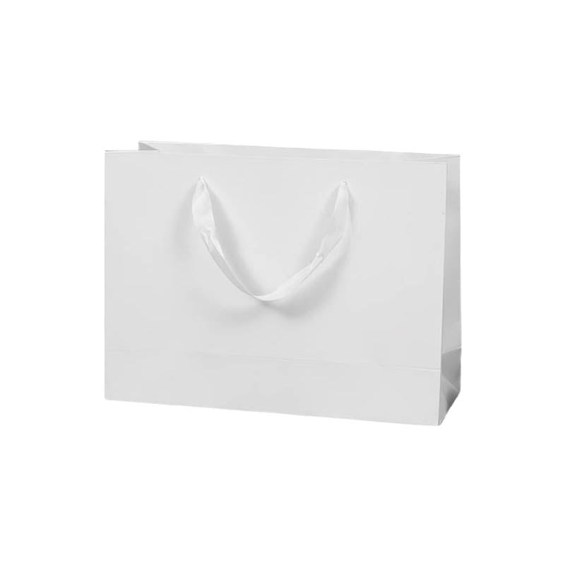 Matt Laminated Paper Bags 350x130x260mm White - 50/Pack - dimensions