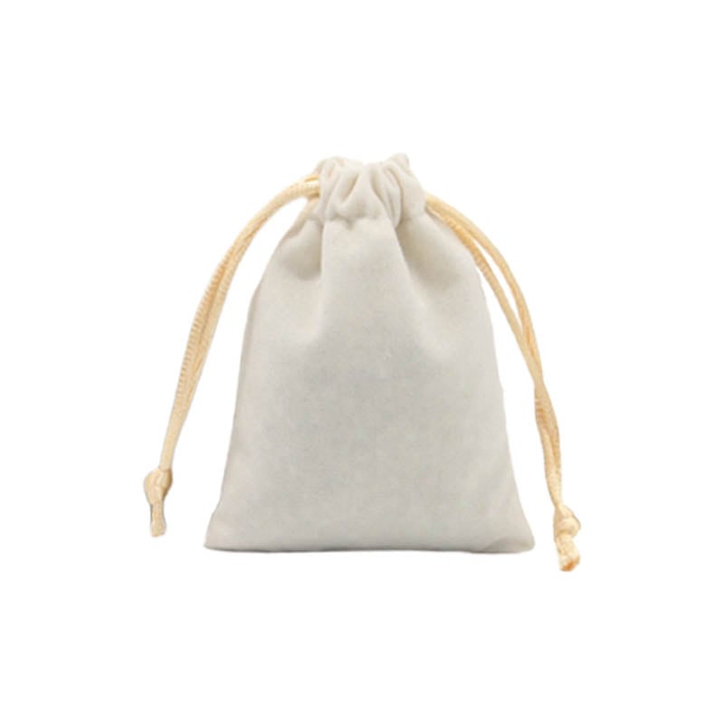 Velvet Drawstring Bags 170x230mm White - 50/Pack