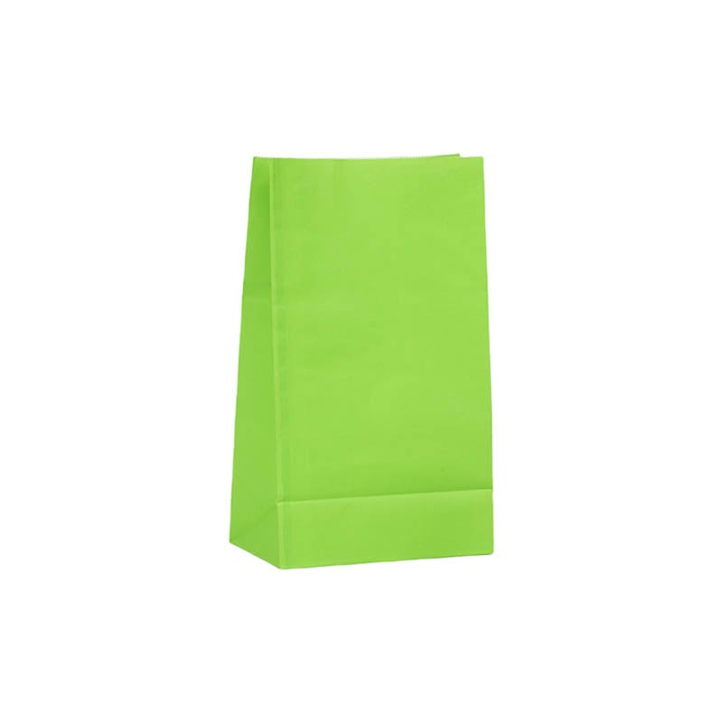 Medium Paper Gift Bags No Handles 130x240mm Green - 100/Pack