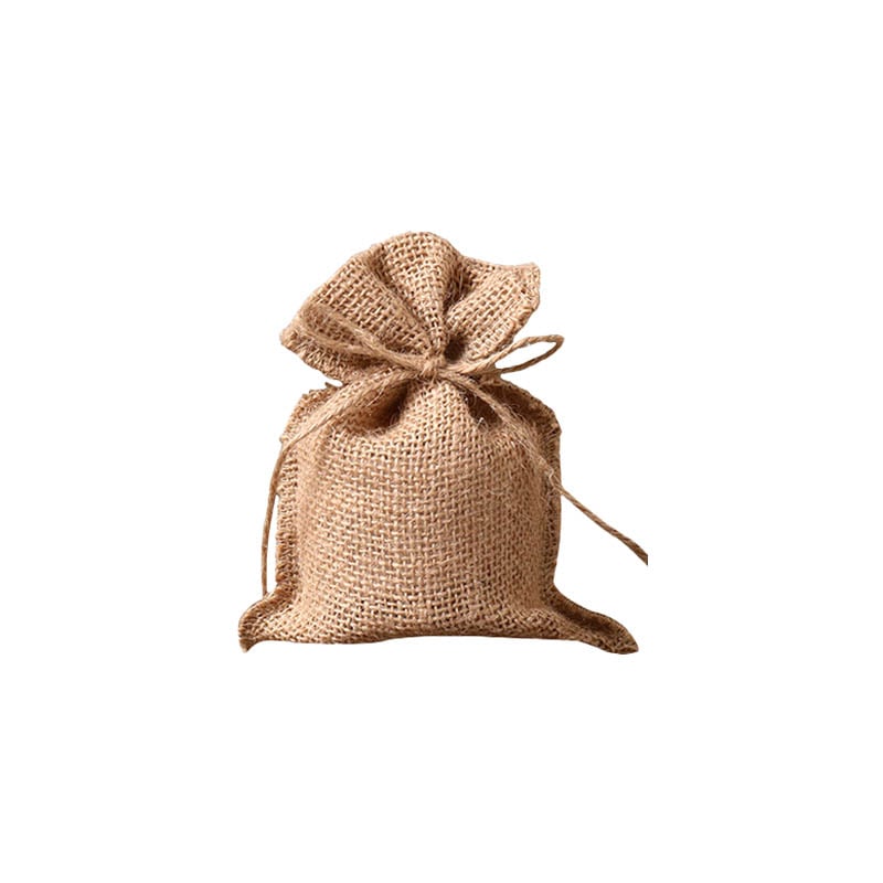 Hessian Drawstring Gift Bags 100x150mm - 10/Pack - dimensions