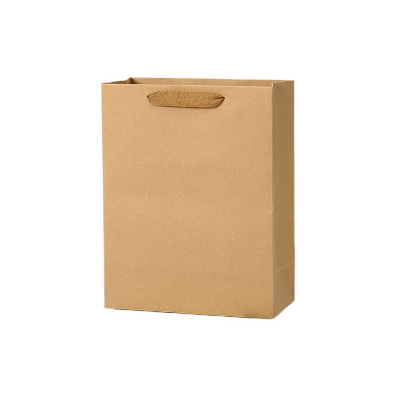 Paper Bags with Cloth Handles 280x150x350mm Brown - 50/Pack