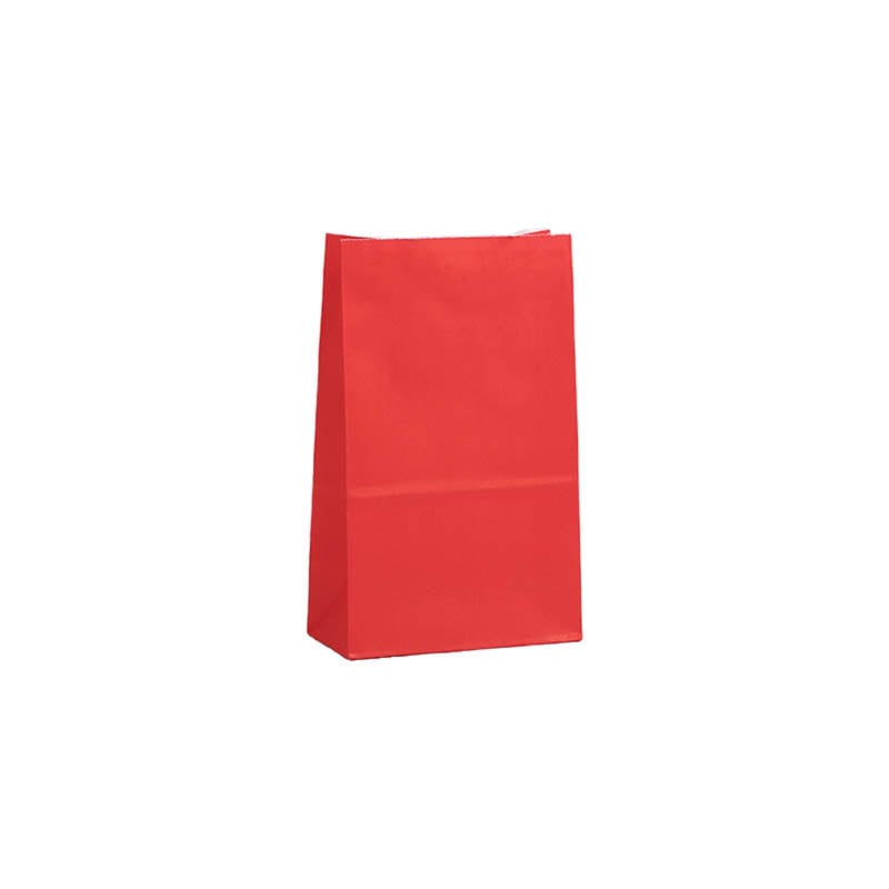 Small Paper Gift Bags No Handles 90x180mm Red - 100/Pack