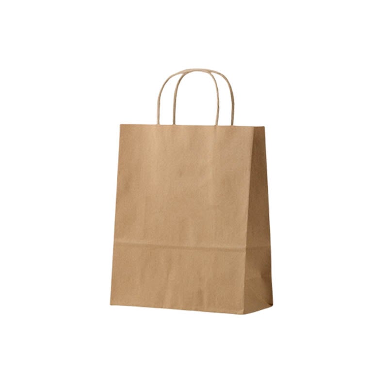 Medium Paper Bags Twisted Handles 260x320mm Brown - 50/Pack - dimensions