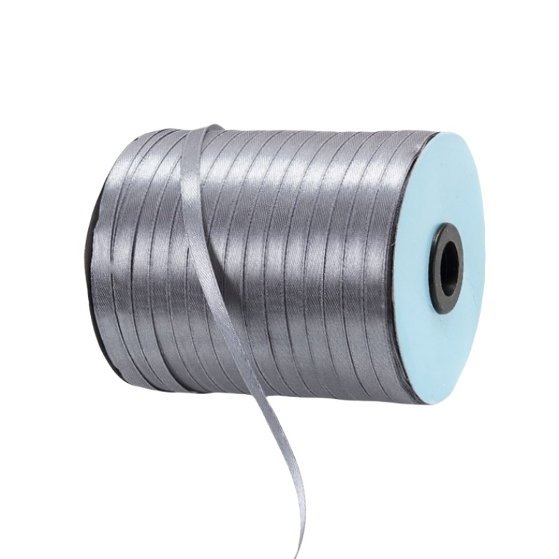 Single Faced Satin Ribbon Roll 6mmx530M Grey